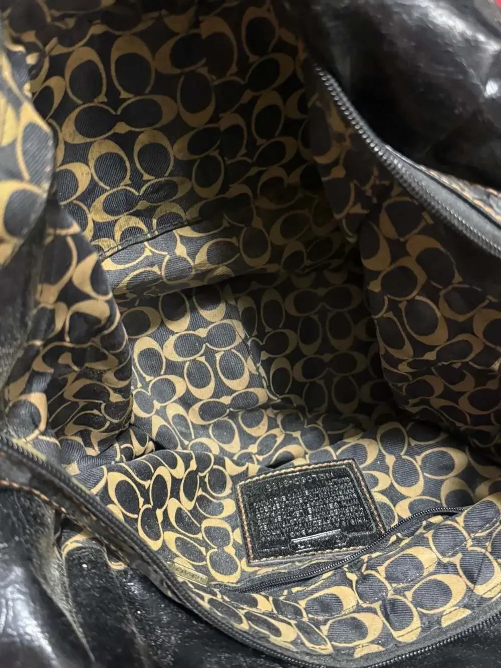 Coach Multicolor Logo Print Hobo Bag